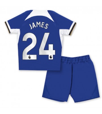 Chelsea Reece James #24 Koszulka Podstawowych Dziecięca 2023-24 Krótki Rękaw (+ Krótkie spodenki)